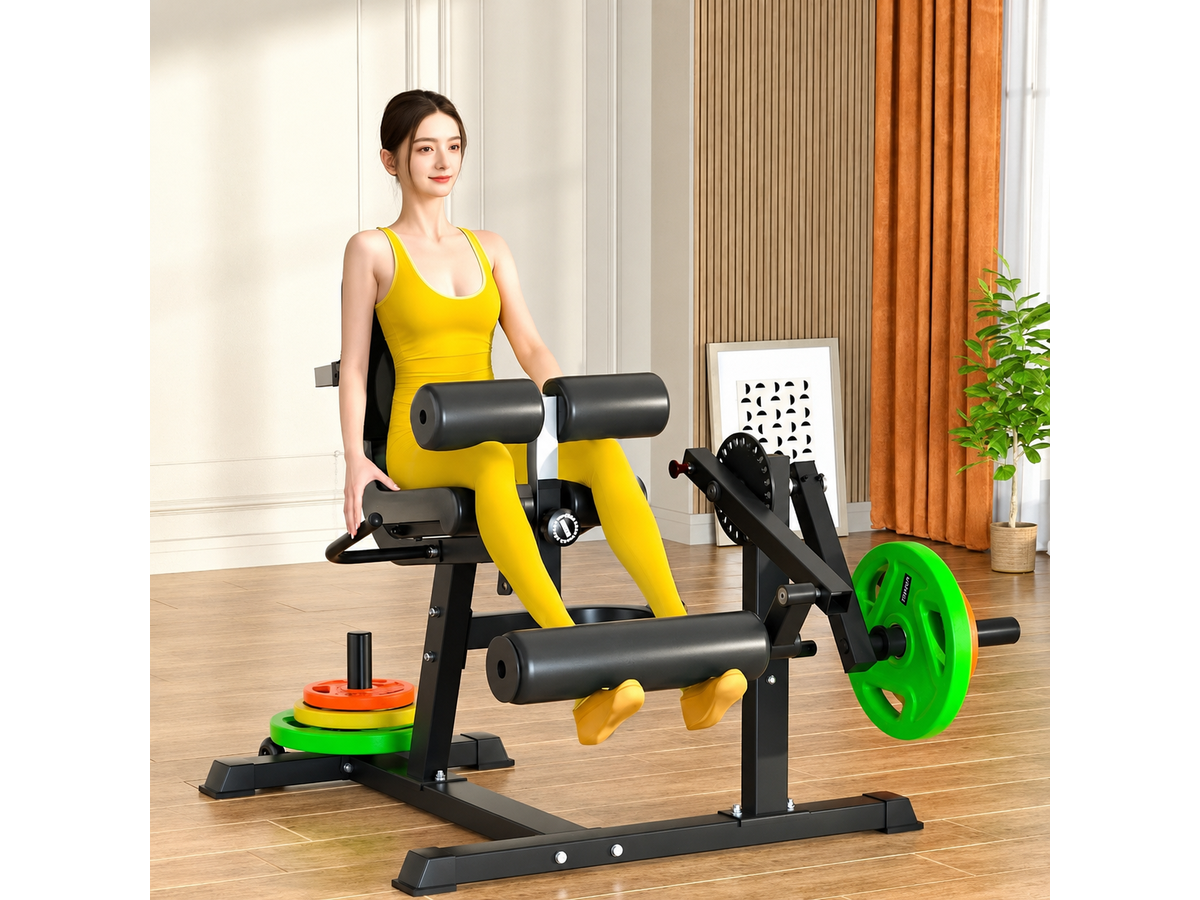 2 in 1 Plate Loaded Lower Body Strength Trainer Leg Curl Extension Machine