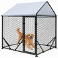 Dog Run Outdoor Kennel with Roof Cover 196 X 196 X 230 CM