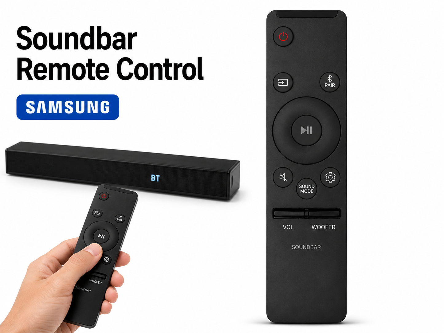 Samsung Soundbar Remote Control Replacement IR Remote Compatible
