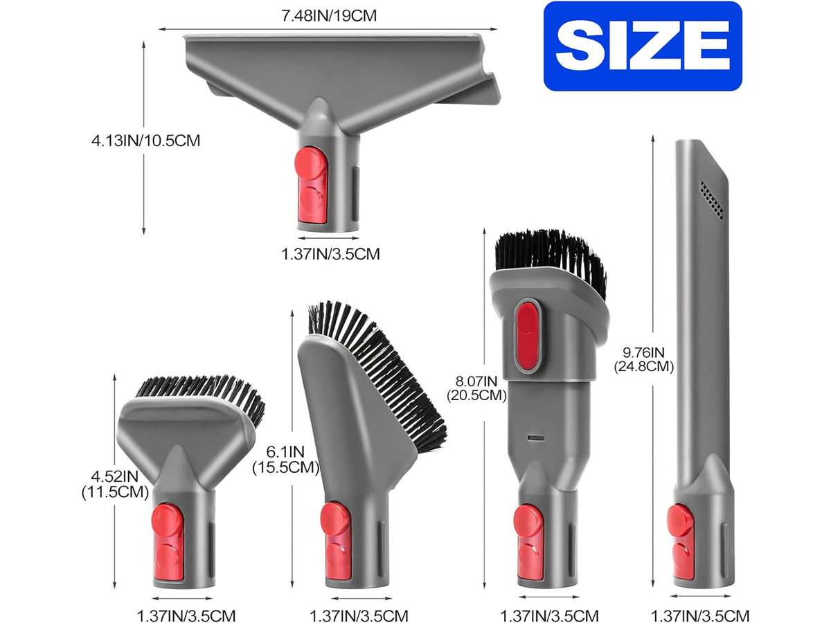 Vacuum Cleaner Accessories Set 6 Piece Attachment Kit for Dyson Cordless Vacuums