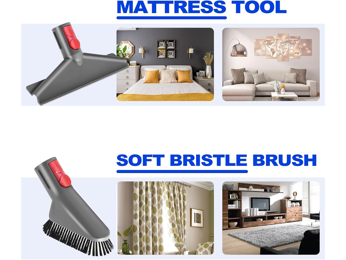 Vacuum Cleaner Accessories Set 6 Piece Attachment Kit for Dyson Cordless Vacuums