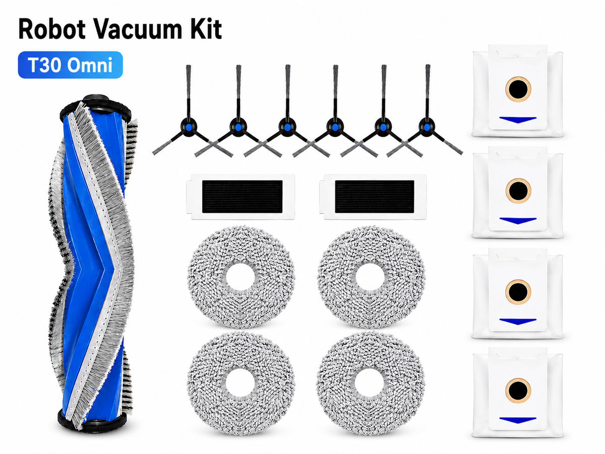 Accessories Kit for Ecovacs Deebot T30 Omni Robot Vacuum Replacement Parts