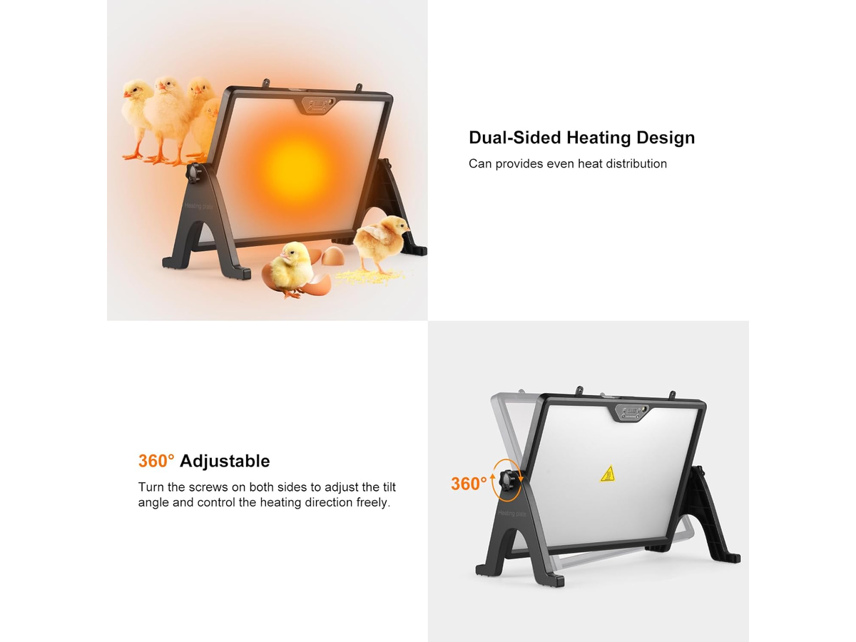 Dual-Sided Heating Adjustable Chick Brooder Heating Plate