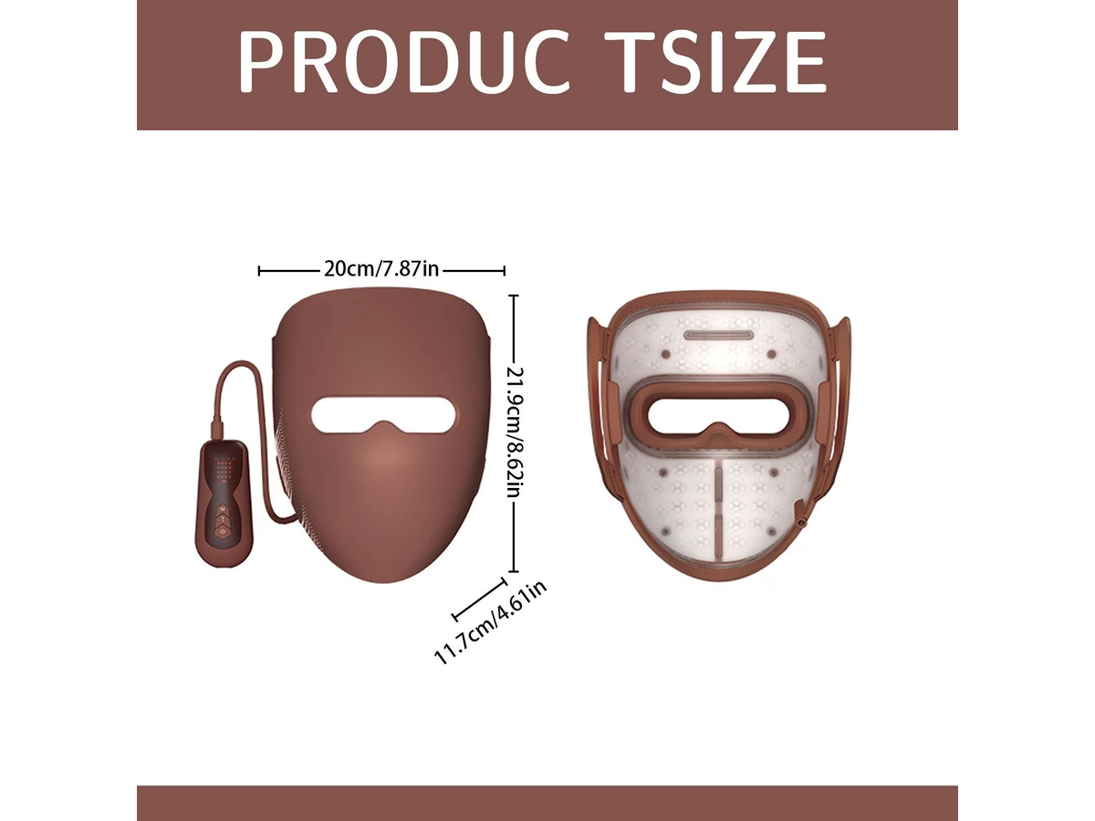 LED Light Therapy Mask 4 Wavelength Rechargeable Facial Beauty Mask