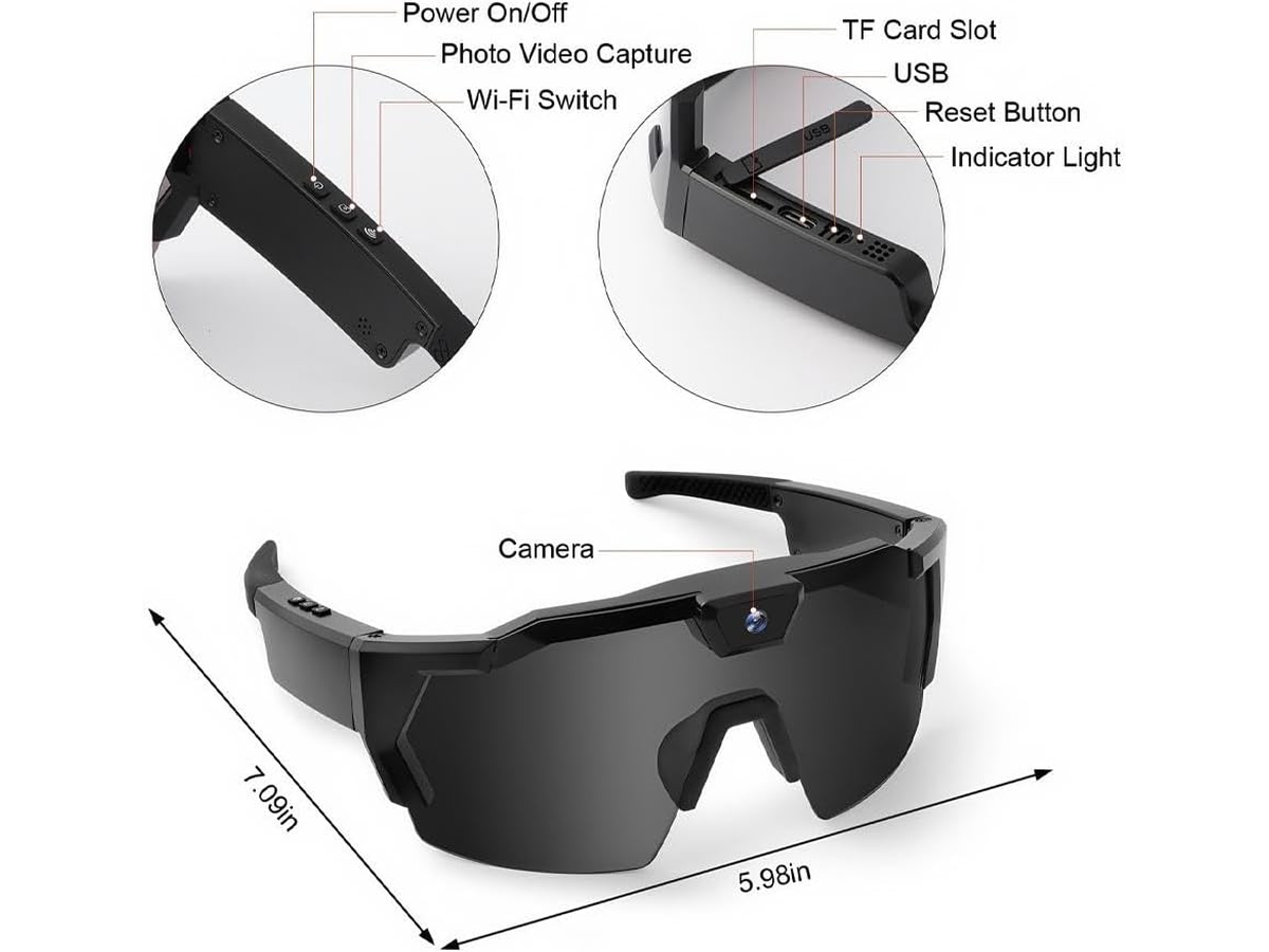 Smart Camera Glasses 1080P HD Video Recording