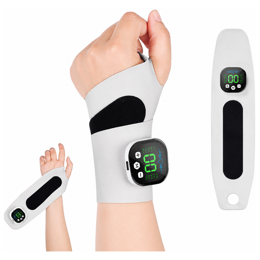 EMS Pulse Therapy Wrist Massager Brace with LCD Display