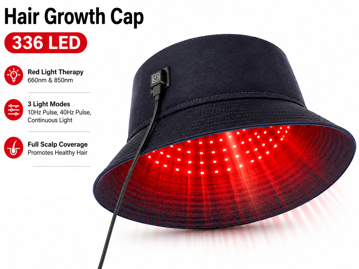 Red Light Therapy Hair Growth Cap 336 LED