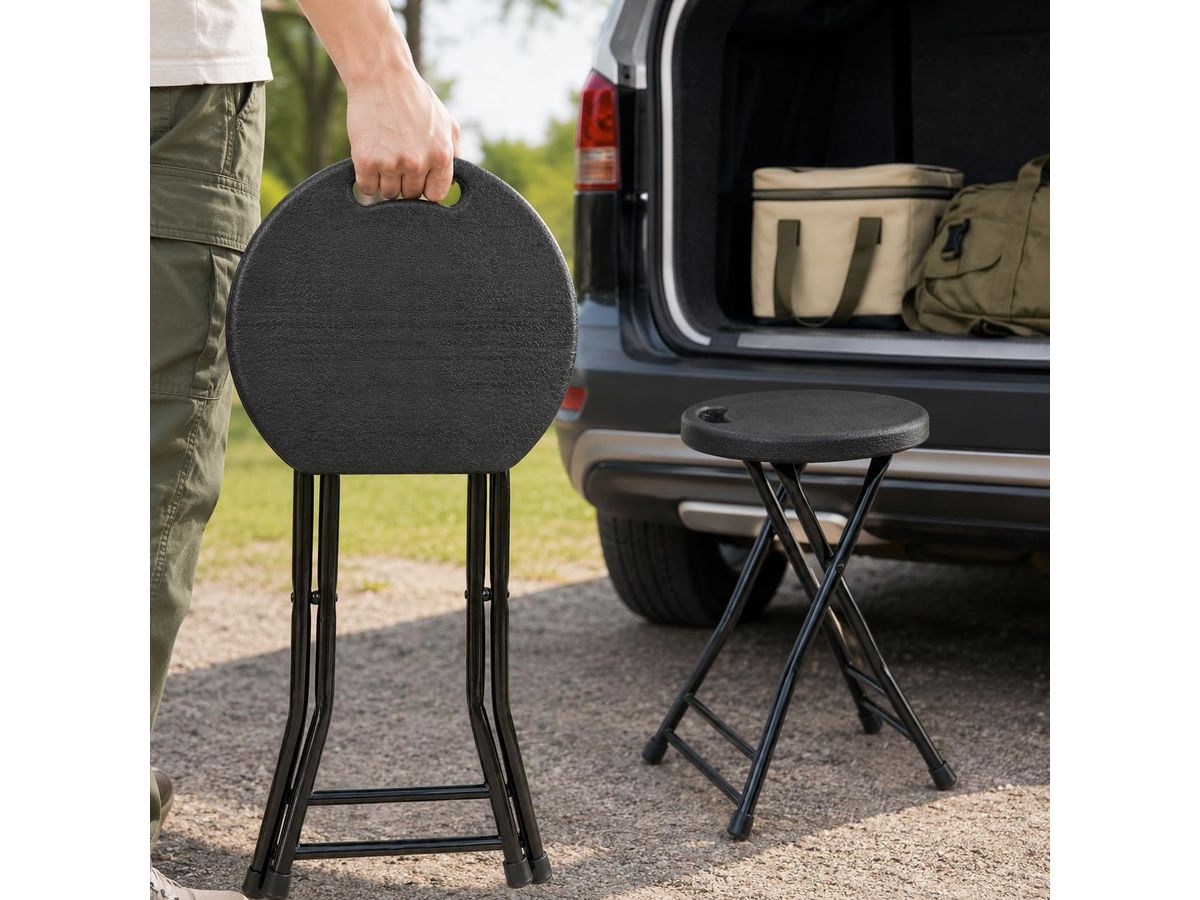 Portable Folding Chair 2 Pack Heavy Duty Folding Stool with Handle