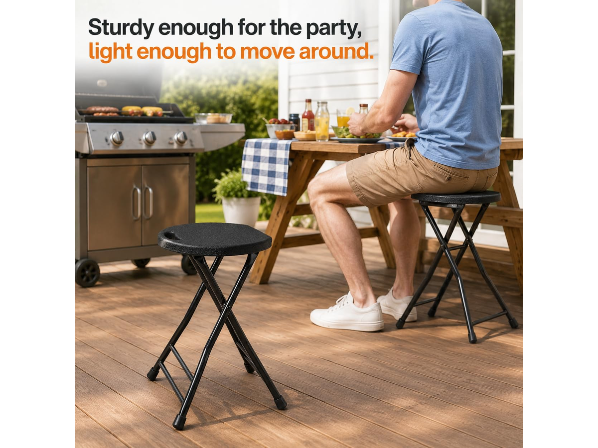 Portable Folding Chair 2 Pack Heavy Duty Folding Stool with Handle