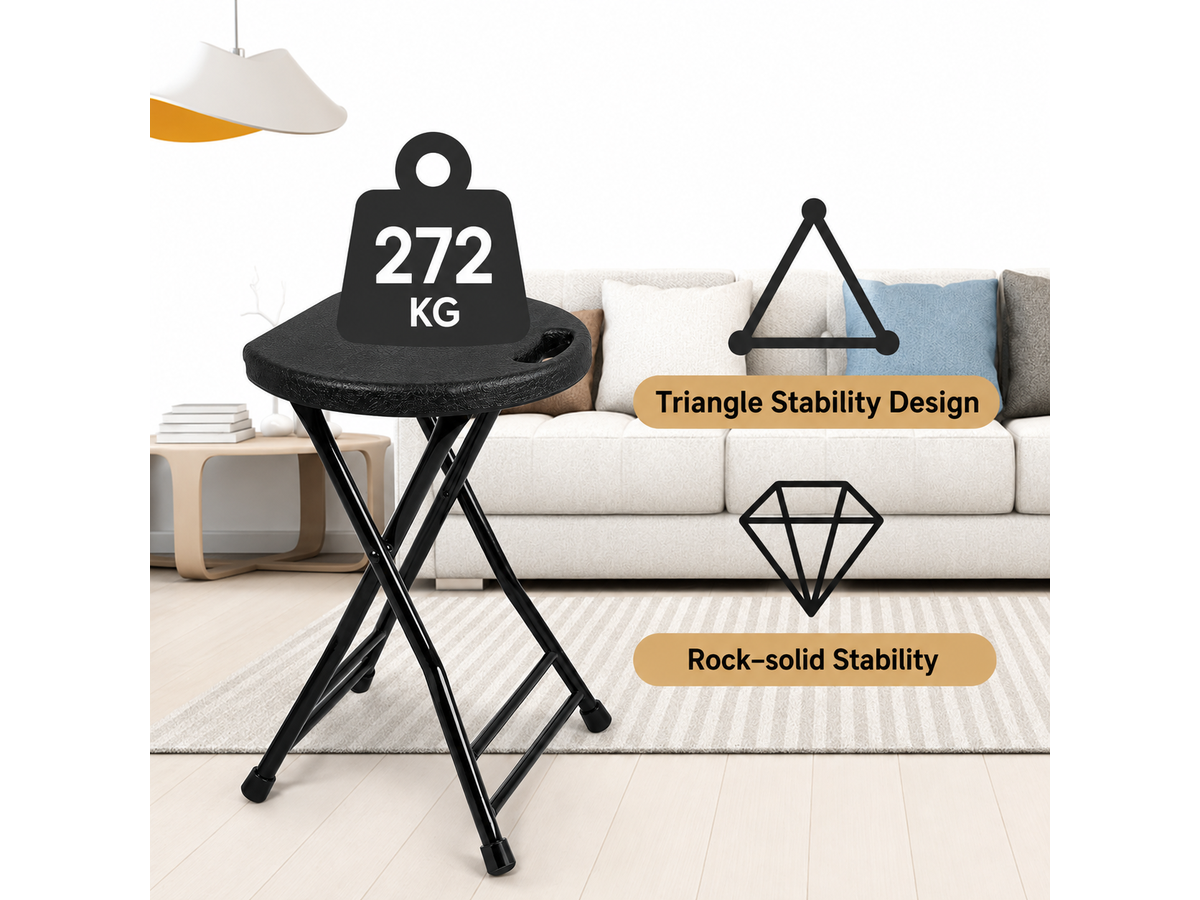 Portable Folding Chair 2 Pack Heavy Duty Folding Stool with Handle