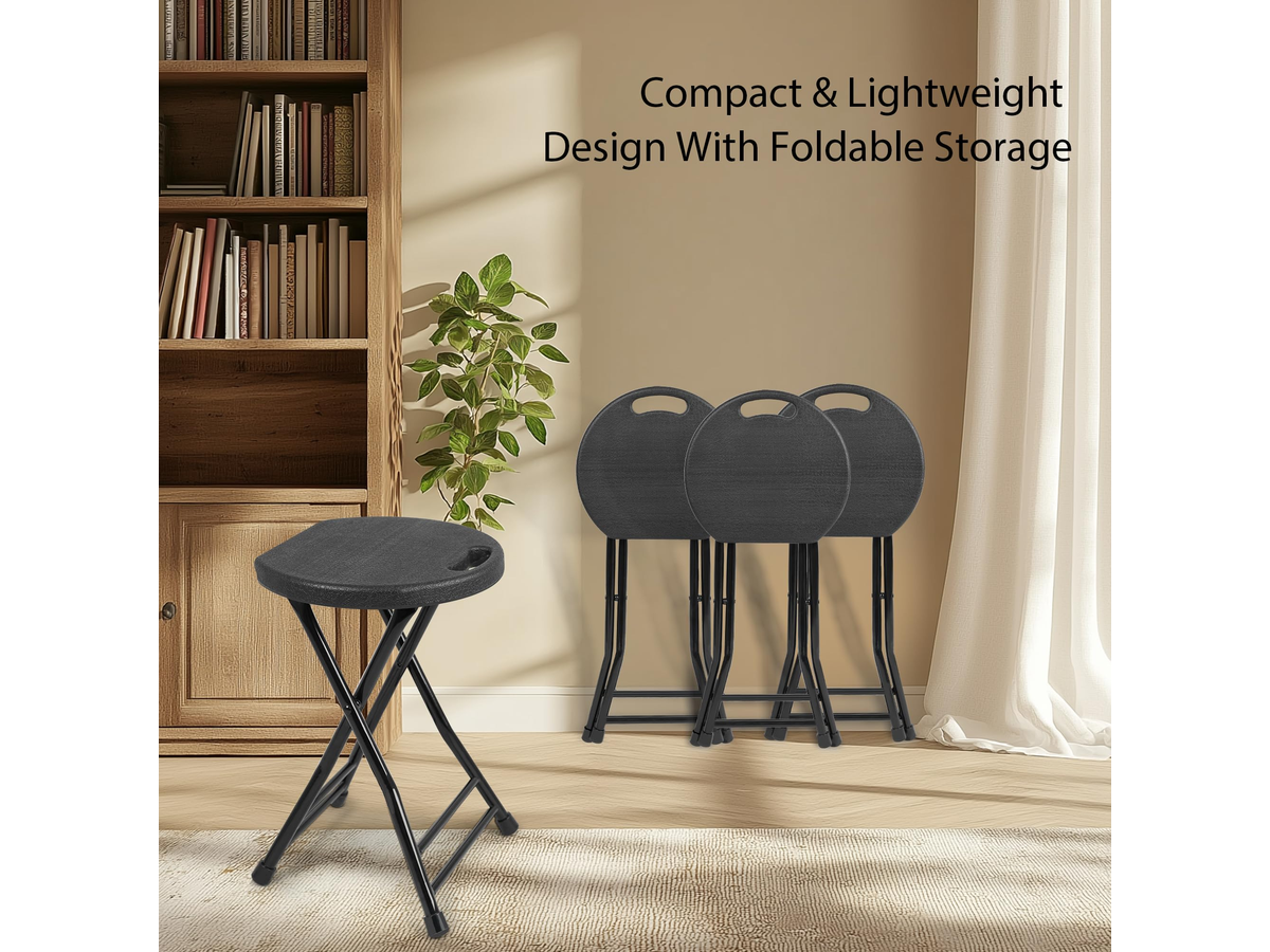 Portable Folding Chair 2 Pack Heavy Duty Folding Stool with Handle