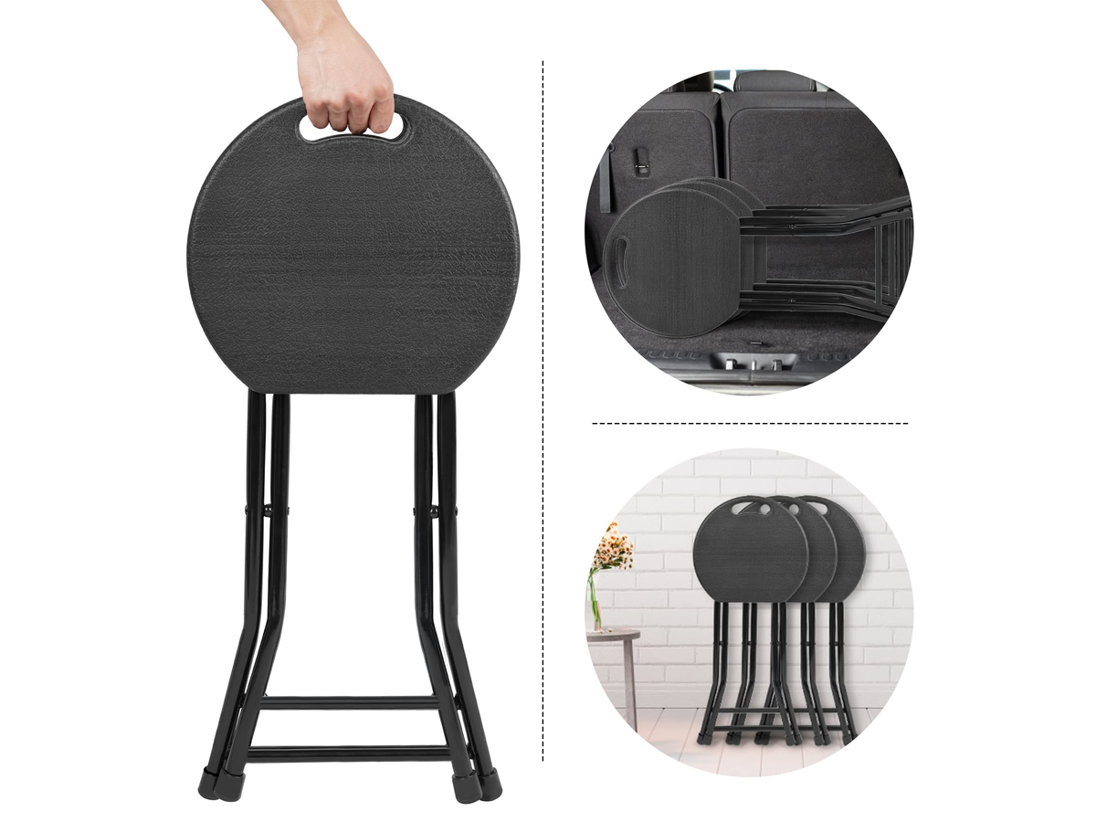 Portable Folding Chair 2 Pack Heavy Duty Folding Stool with Handle