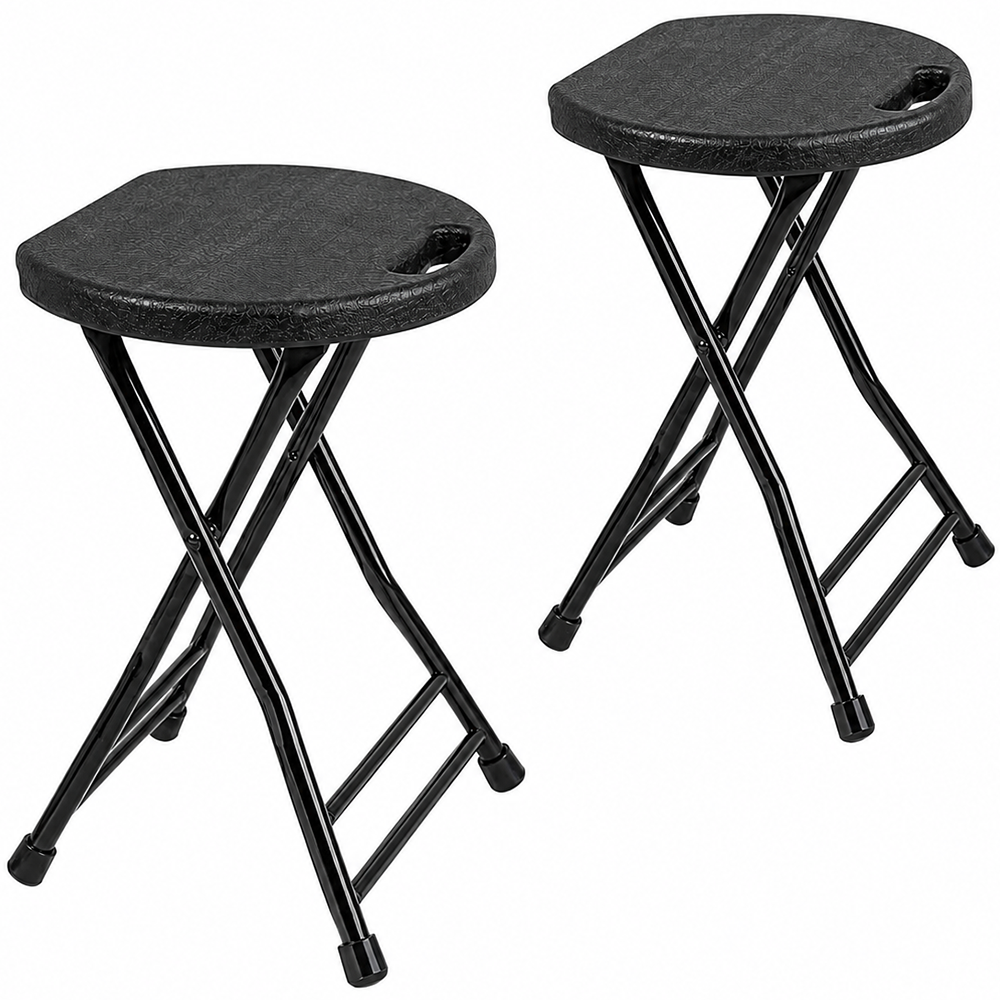 Portable Folding Chair 2 Pack Heavy Duty Folding Stool with Handle