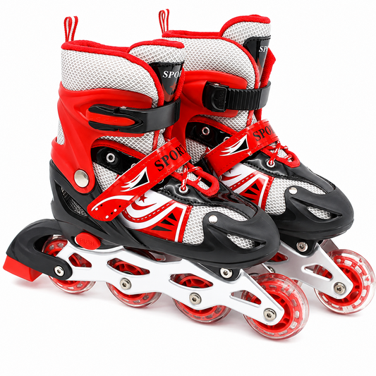 2 in 1 Adjustable Inline Skates with Light Up Wheels