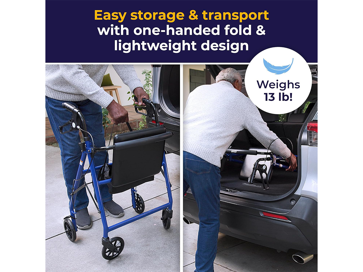 Foldable Mobility Walker with Seat
