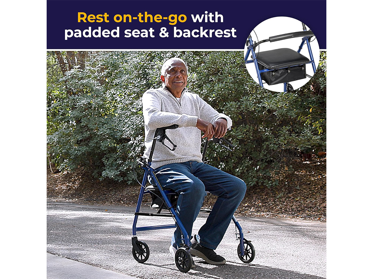 Foldable Mobility Walker with Seat