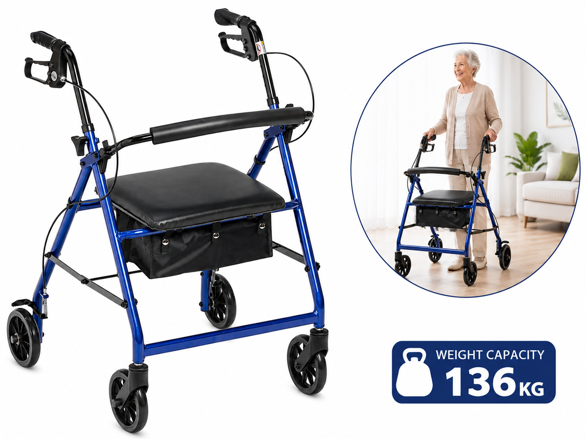Foldable Mobility Walker with Seat