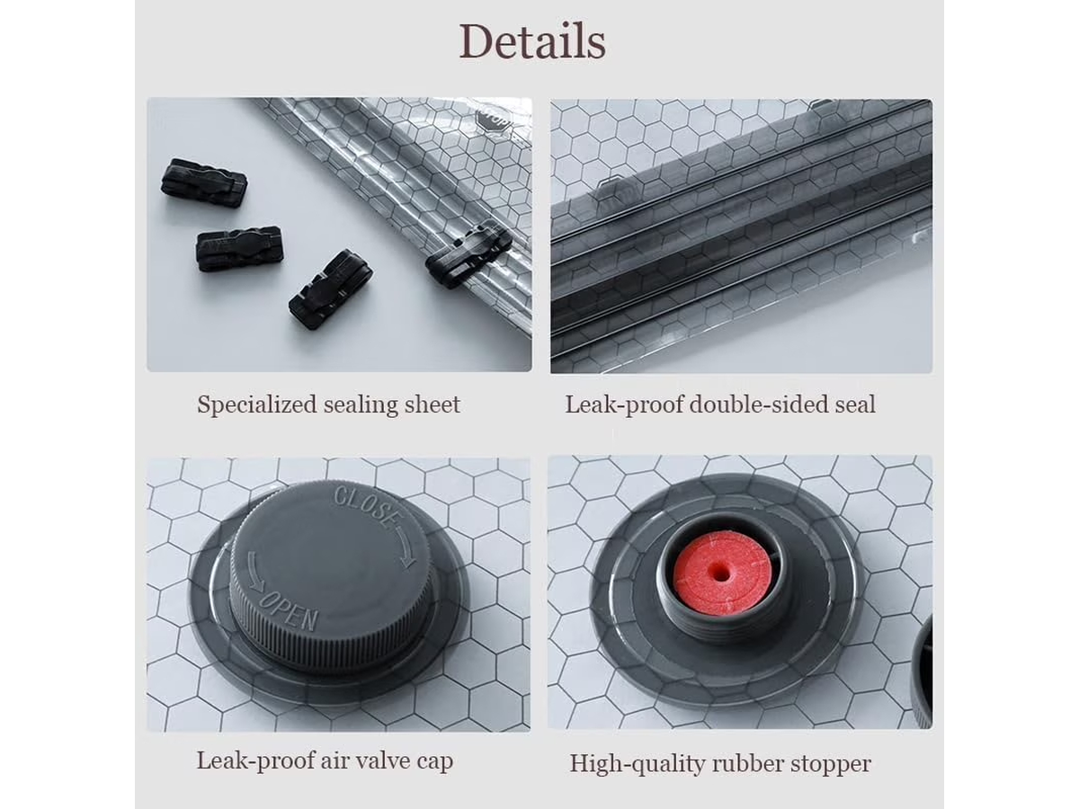Travel Vacuum Bags Cordless Compression Storage Set with Rechargeable Air Pump