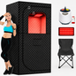 Steam Sauna with Red Light Therapy Portable 1200W Home Sauna Tent