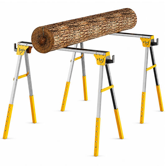 Heavy Duty Metal Sawhorses with Adjustable Height