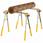 Adjustable Work Bench 2 Pack Foldable Heavy Duty Metal Sawhorses with Adjustable Height