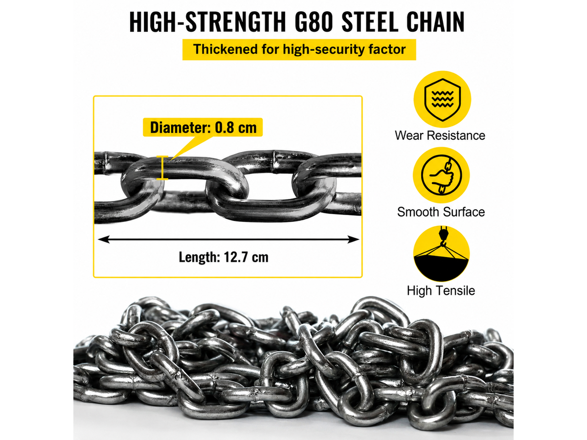 Lifting Chains with Hooks 4 Leg Chain Sling 5000 kg Heavy Duty Engine Lift Chain