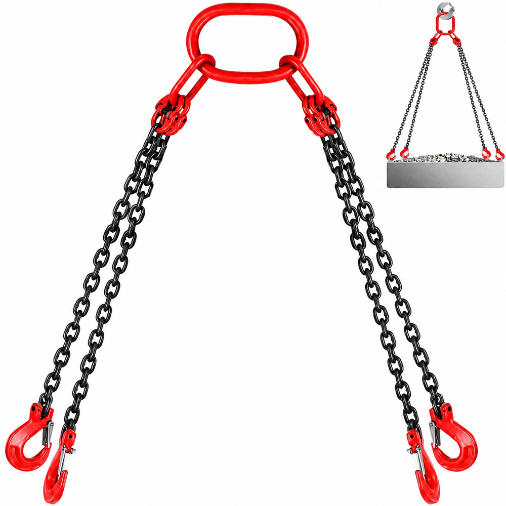 Lifting Chains with Hooks 4 Leg Chain Sling 5000 kg Heavy Duty Engine Lift Chain