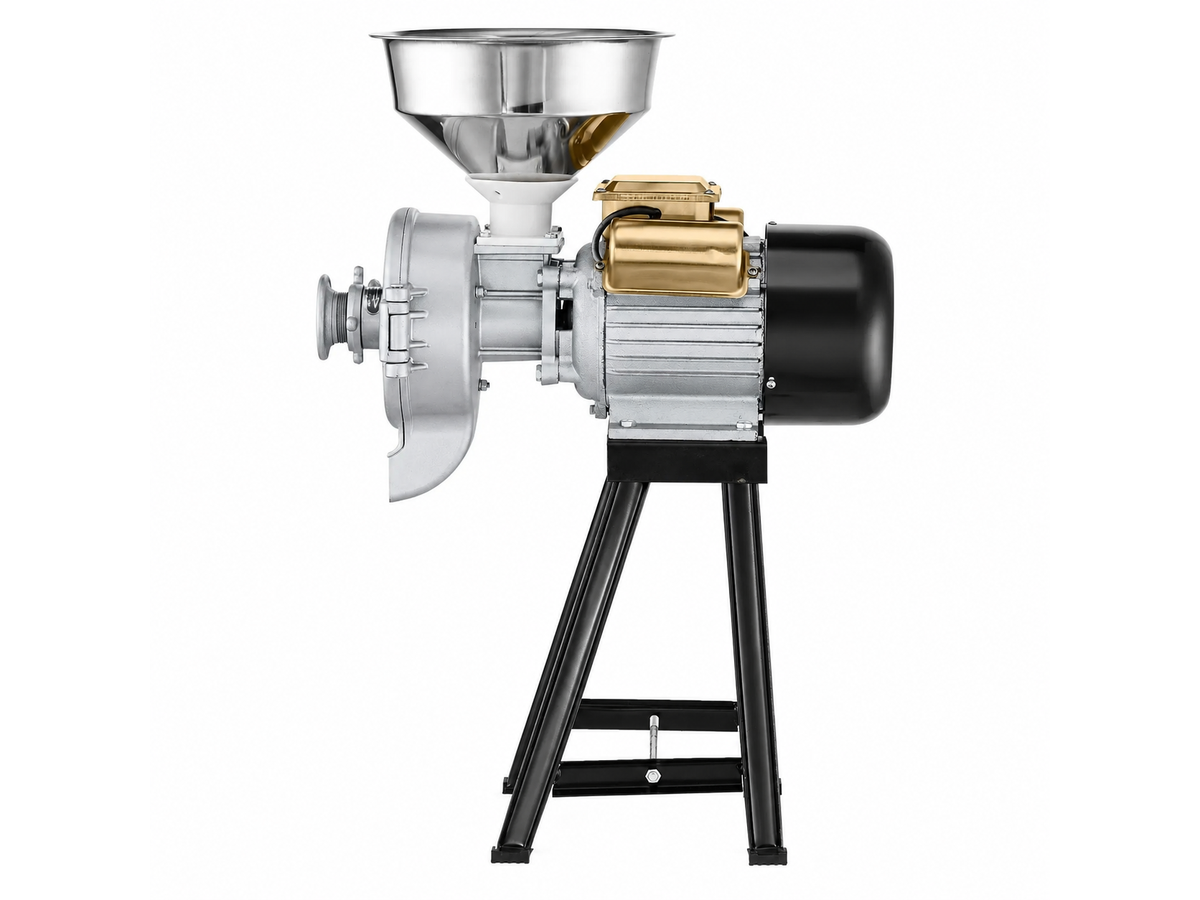 Electric Grain Mill Grinder 3000W Commercial Wet and Dry Grain Spice Corn Wheat Grinding Machine