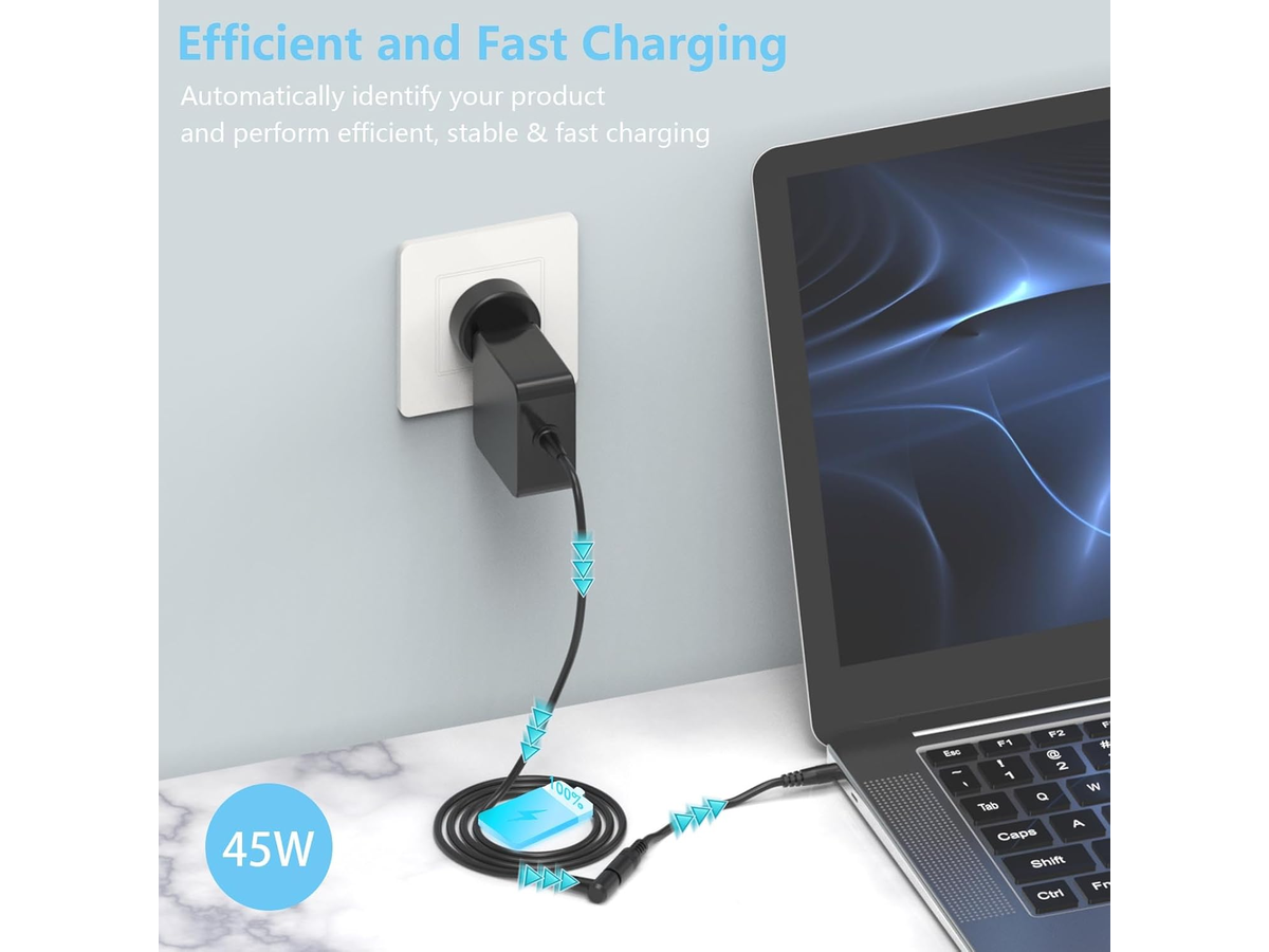 Replacement Laptop Charger for ASUS 45W with Dual Connector Compatibility