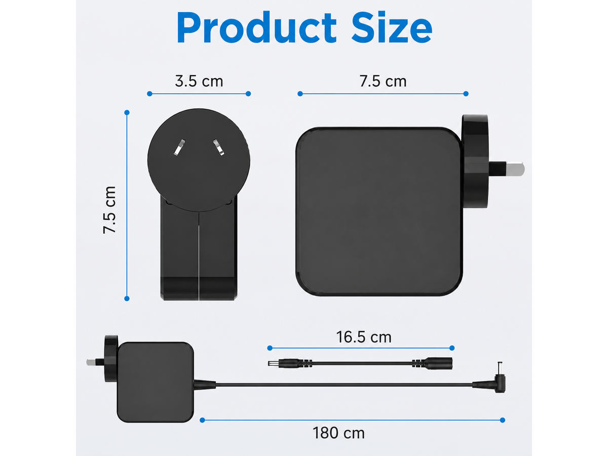 Replacement Laptop Charger for ASUS 45W with Dual Connector Compatibility