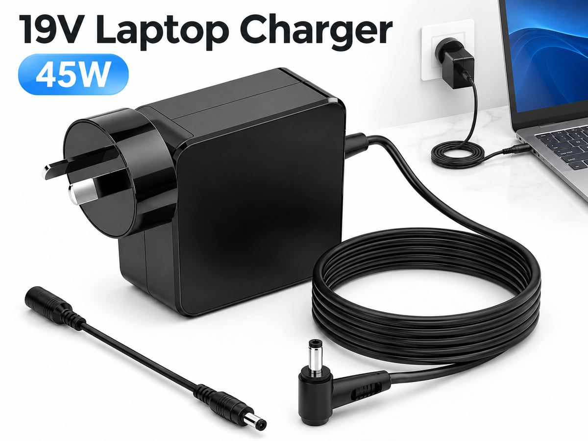 Replacement Laptop Charger for ASUS 45W with Dual Connector Compatibility