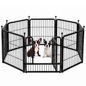 Dog Playpen 8 Panel Portable Metal Pet Exercise Pen 80 X 100 CM for Puppies