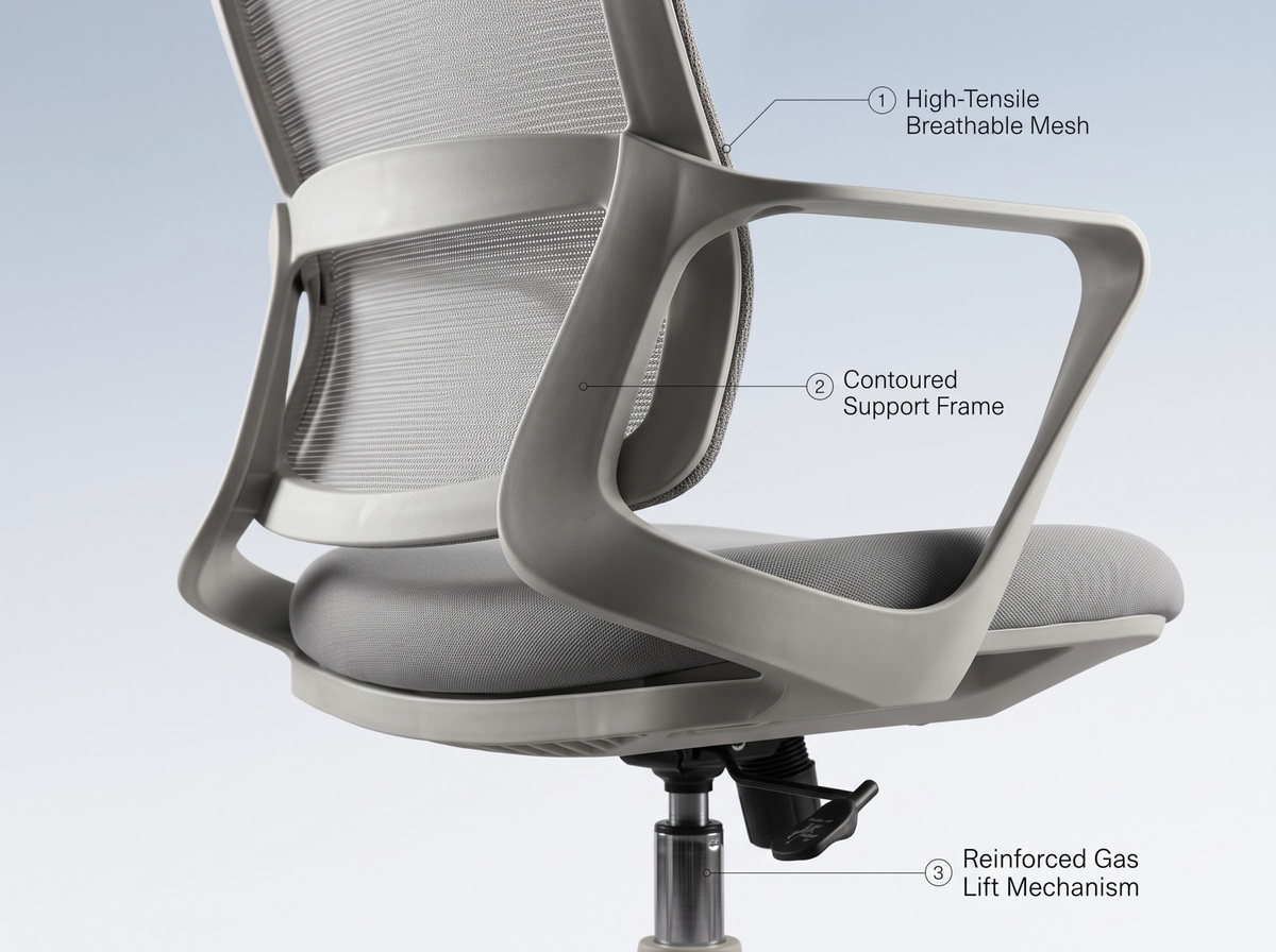 Ergonomic Office Chair Mesh Back 360° Swivel Adjustable Height