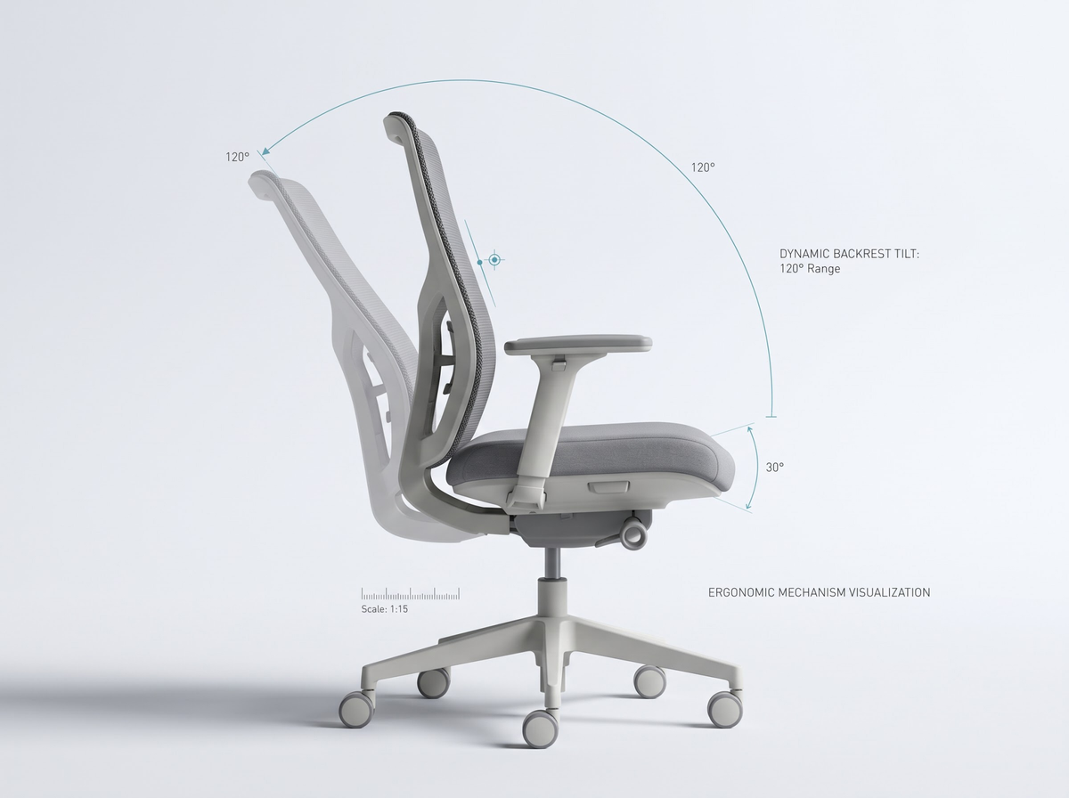 Ergonomic Office Chair Mesh Back 360° Swivel Adjustable Height