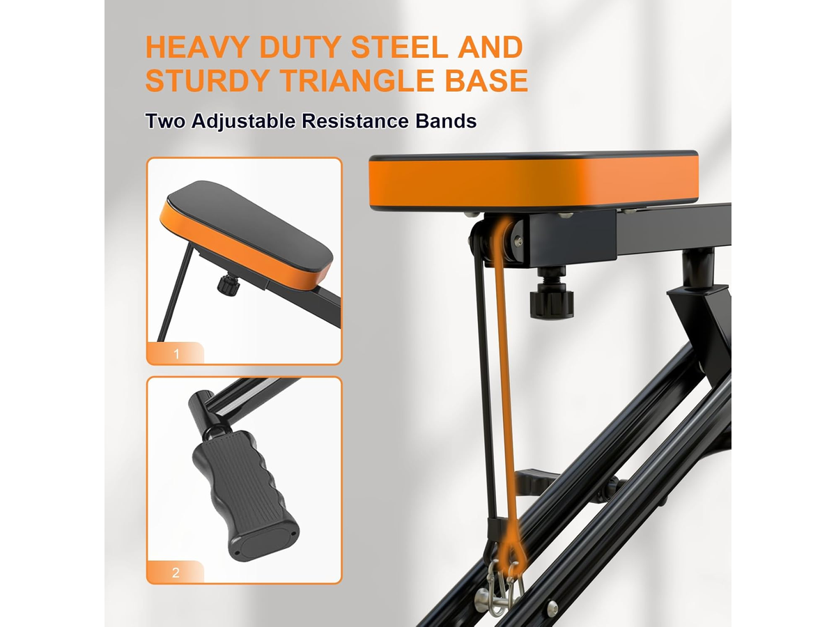 2 in 1 Home Squat Trainer with LCD Monitor and Resistance Bands
