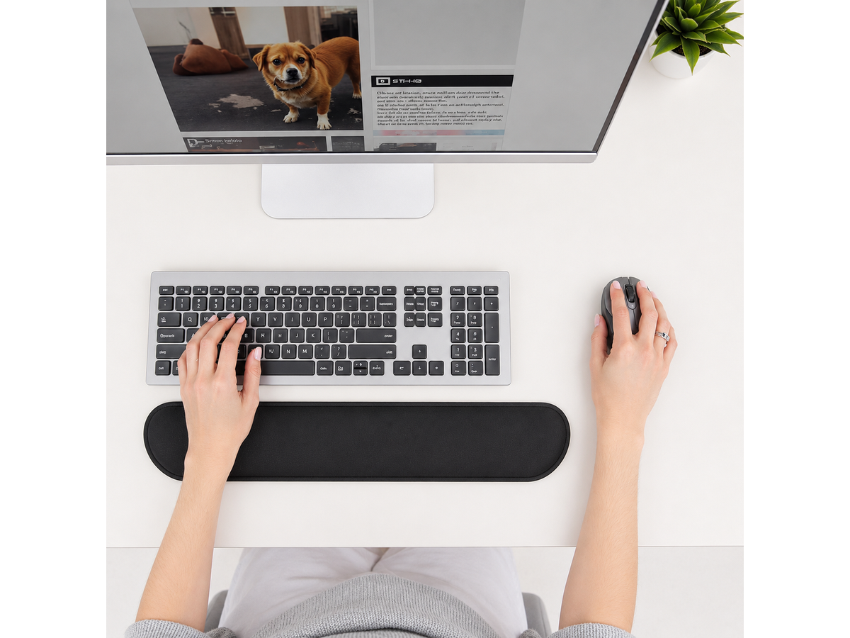 Ergonomic Mouse Pad 3PCS Gel Memory Foam Keyboard and Mouse Wrist Rest Set