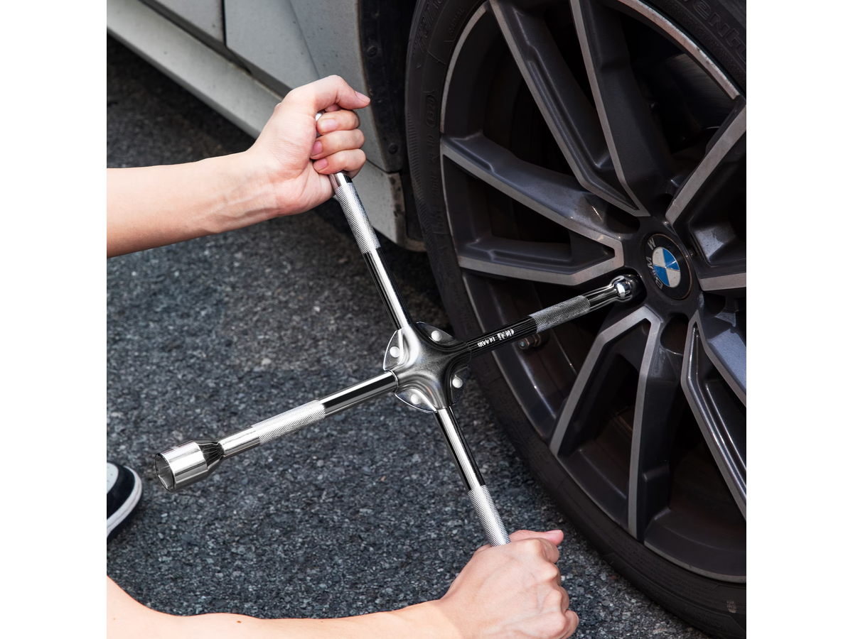Cross Wrench Spanner 18" Heavy Duty 4 Way Universal Lug Wrench
