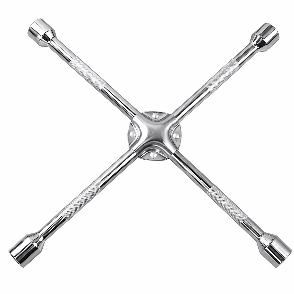Cross Wrench Spanner 18" Heavy Duty 4 Way Universal Lug Wrench