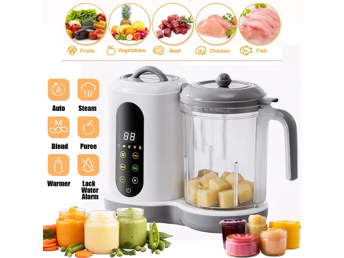 Food Processor Steam Cook Multifunction Blender Grinder with Bottle Warmer