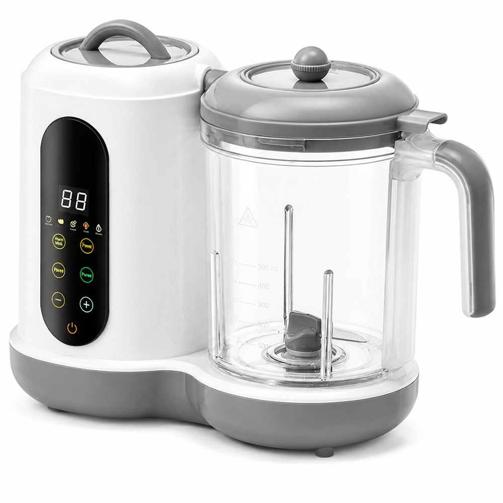 Food Processor Steam Cook Multifunction Blender Grinder with Bottle Warmer