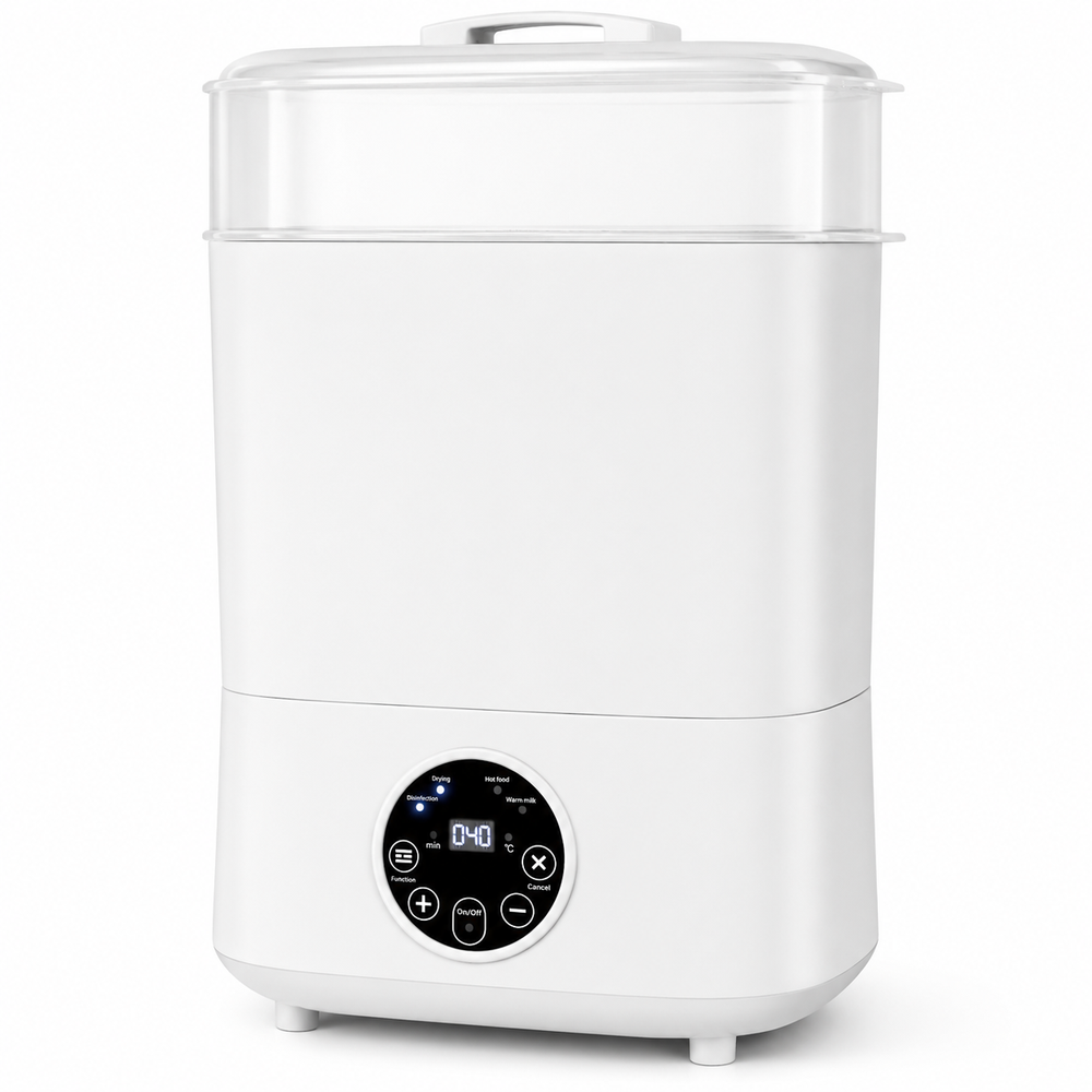 Bottle Sterilizer and Dryer 4 in 1 Electric Steam Sterilizer with Bottle Warmer and Food Heater