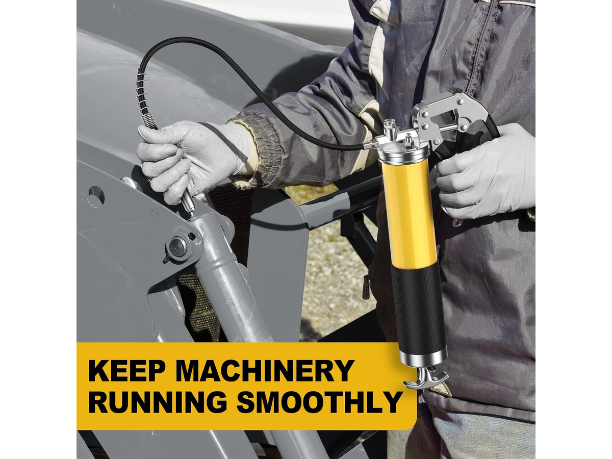 Grease Lubrication Tool Set with Locking Coupler Flex Hose and Accessories