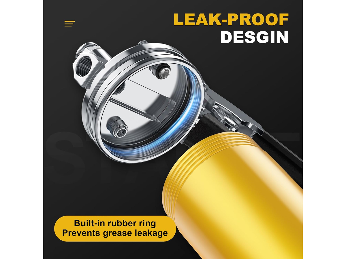 Grease Lubrication Tool Set with Locking Coupler Flex Hose and Accessories