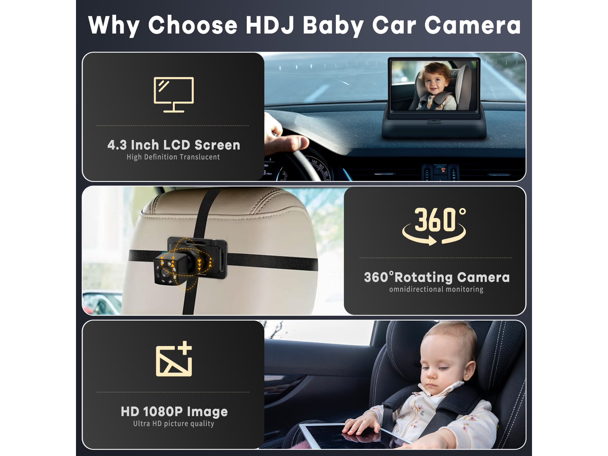 Car Monitor Camera Rear Seat Camera with Night Vision