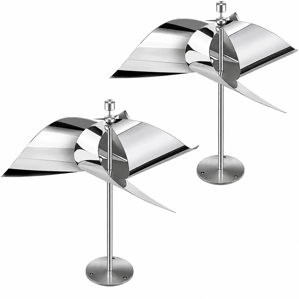 Wind Powered Scare Device 2 Pack Reflective Bird Deterrent Spinners for Garden Yard