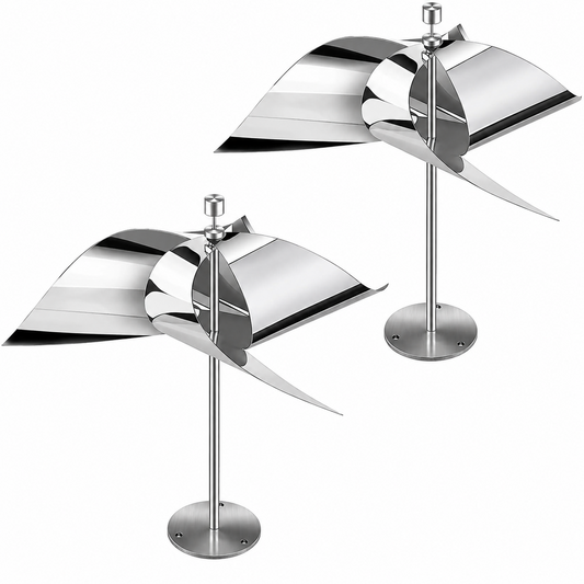 Wind Powered Scare Device 2 Pack Reflective Bird Deterrent Spinners for Garden Yard