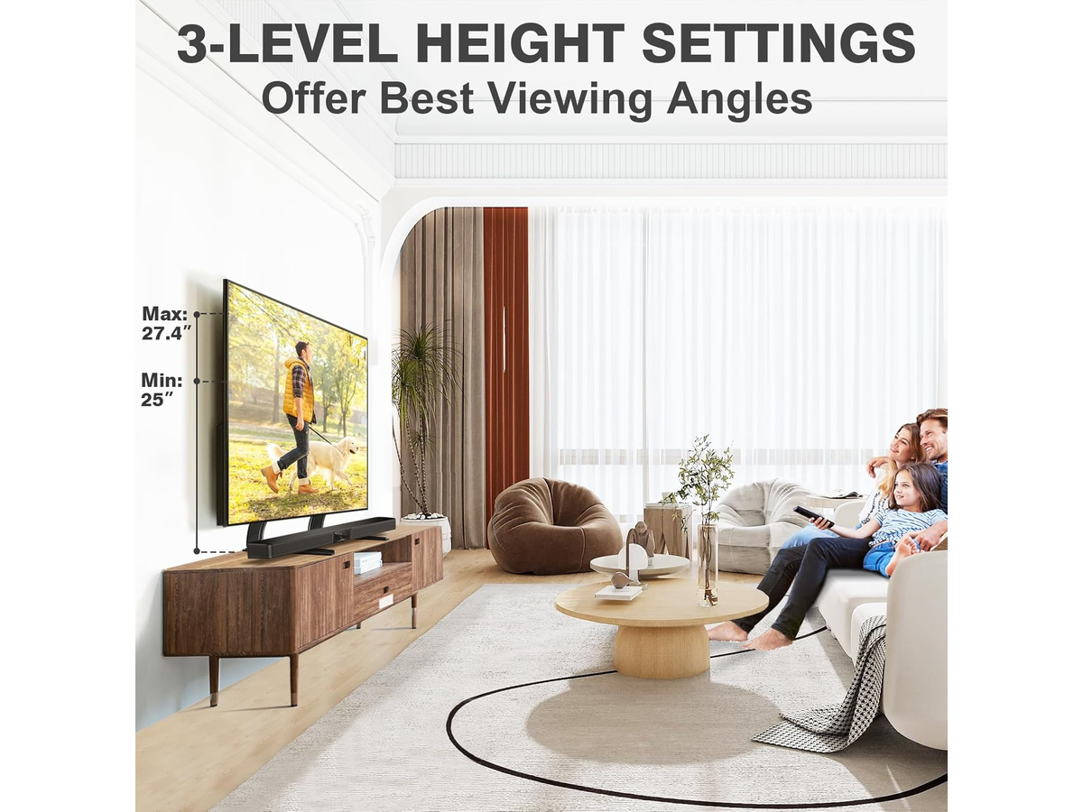 Universal Table Top TV Stand Adjustable TV Base for 37 to 75 Inch TVs