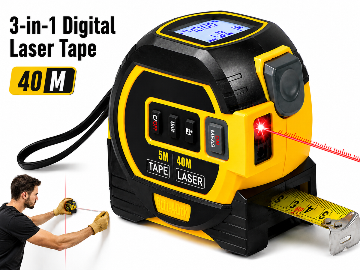 Digital Measure Tape Laser Distance Meter 3 in 1 with 40 m Laser
