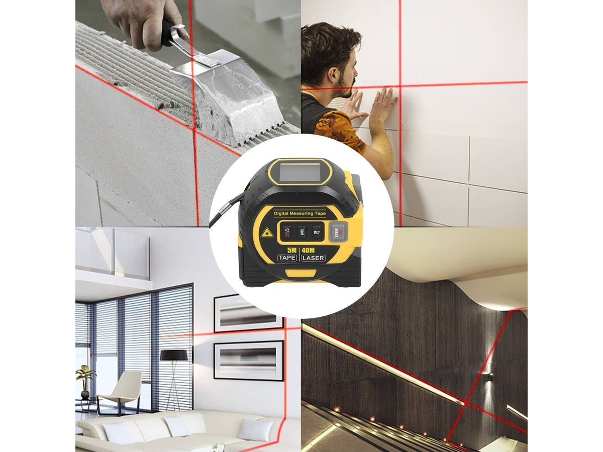 Digital Measure Tape Laser Distance Meter 3 in 1 with 40 m Laser