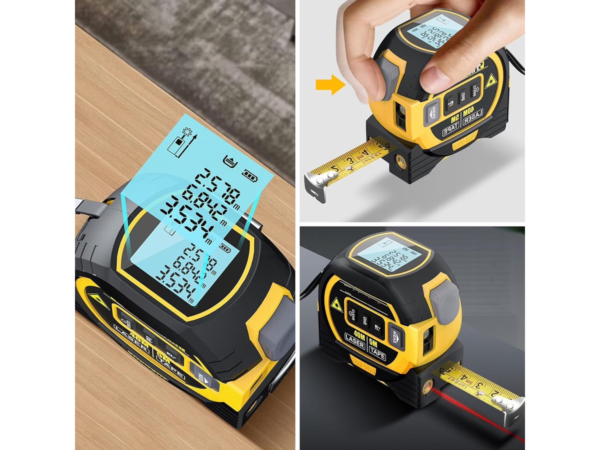 Digital Measure Tape Laser Distance Meter 3 in 1 with 40 m Laser